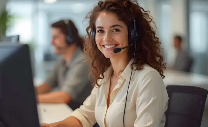 Mulher no telemarketing